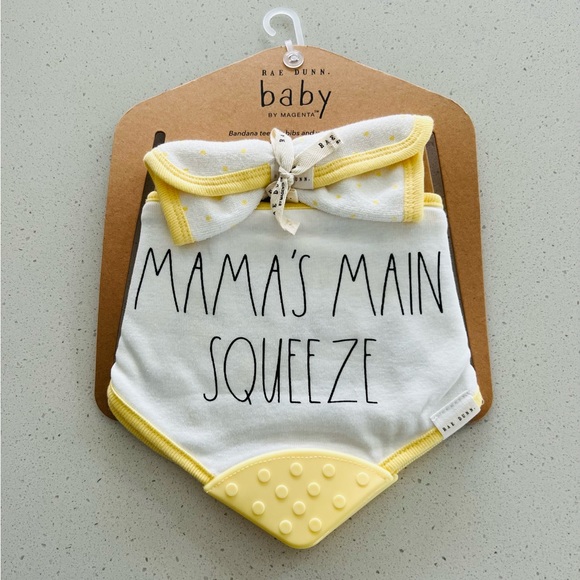 Rae Dunn Teether Bibs ‘Mama’s Main Squeeze’ Set of 3 NWT - Picture 2 of 4